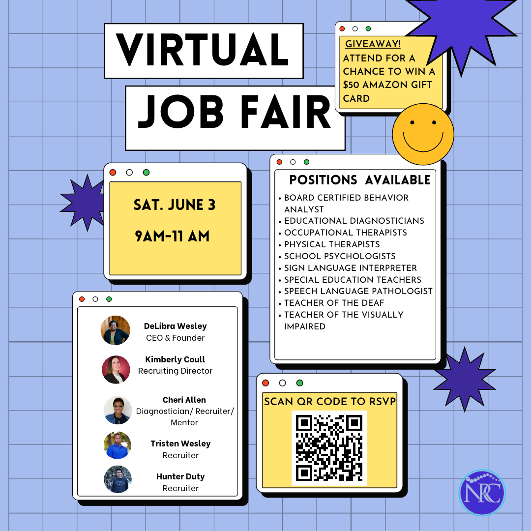 virtual job fair flyer